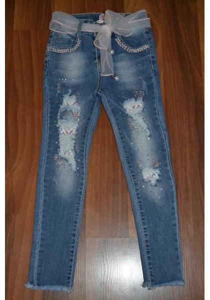 Джинсовые брюки для девочек подростков оптом, Размеры 140-170 см .Фирма S&D.Венгрия